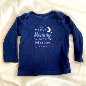 Carters Navy Blue Long Sleeve Shirt 12 month